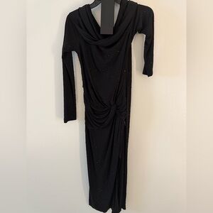 Prabal Gurung Elegant Black Draped Dress